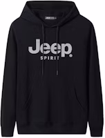 Jeep Loose Fit Breathable Hoodie with Logo Print 20MA783HD7831 Jeep Loose Fit Breathable Hoodie with Logo Print 20MA783HD7831