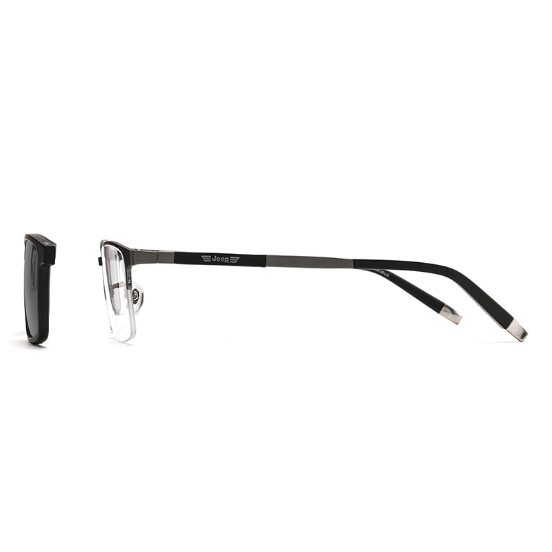 Shop Jeep男士磁吸方形钛金属太阳眼镜 JEEPT7086B