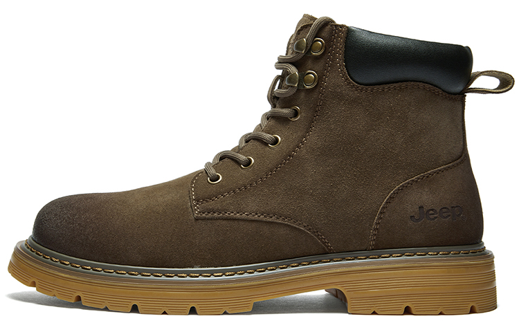 Buy Jeep吉普 休閒 厚底 防滑 復古 百搭 短筒 馬丁靴 男款