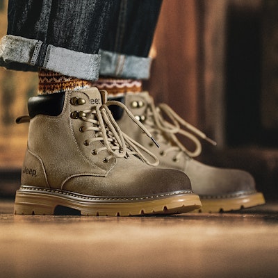 Jeep吉普 休閒 厚底 防滑 復古 百搭 短筒 馬丁靴 男款 7
