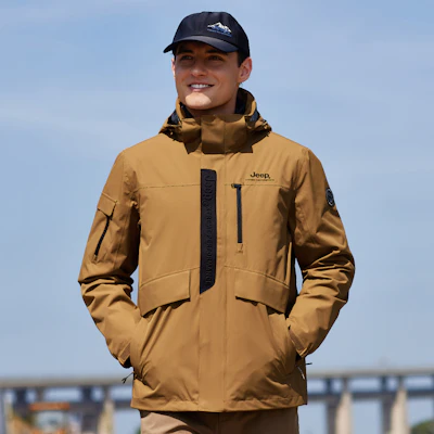 Jeep 男士三合一战术羽绒夹克 防水防风户外登山服 J142094073 5