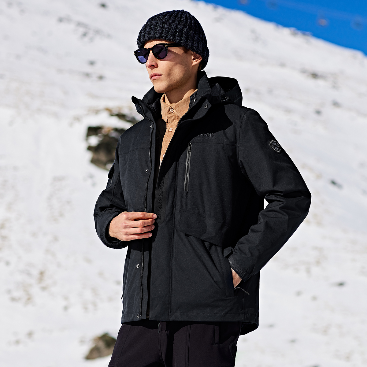Purchase Jeep 男士三合一战术羽绒夹克 防水防风户外登山服 J142094073