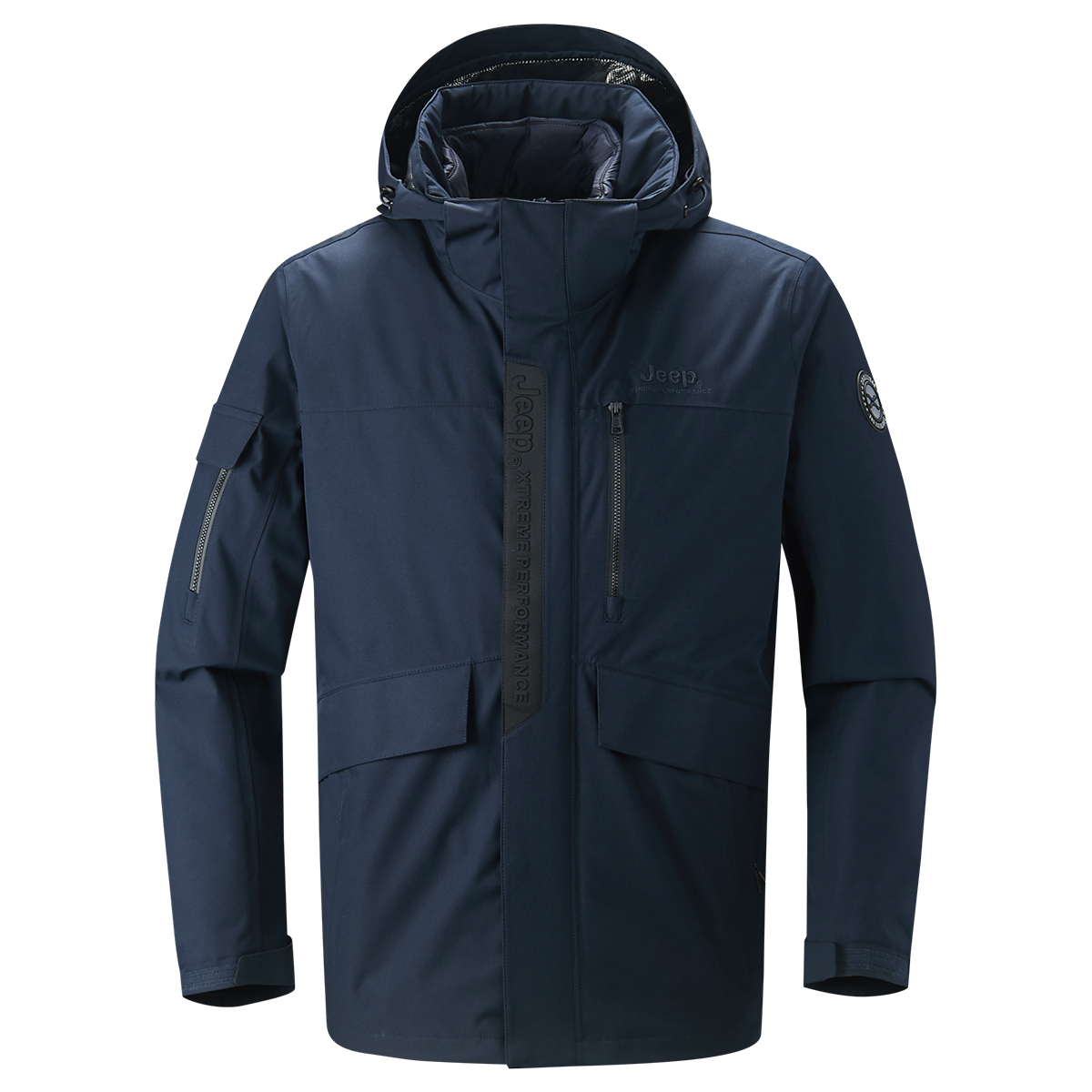 Details for Jeep 男士三合一战术羽绒夹克 防水防风户外登山服 J142094073