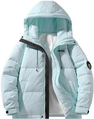 Jeep极简风多巴胺色轻薄羽绒服男女同款休闲短款外套 P844MWD245 2