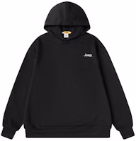 Jeep Minimalist Hoodie with Letter Logo Print and Large Pocket - Universal Fit P843MKJ652 Jeep Minimalist Hoodie with Letter Logo Print and Large Pocket - Universal Fit P843MKJ652