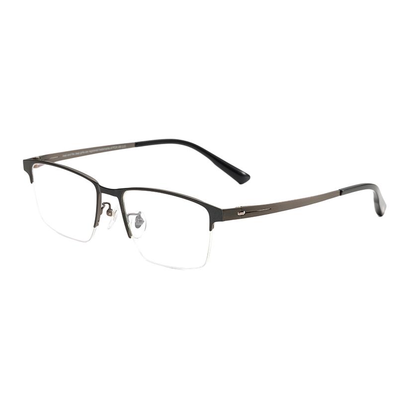 Jeep Minimalist Lightweight Titanium Round Square Eyeglasses Frame - Grey JEEPT5064