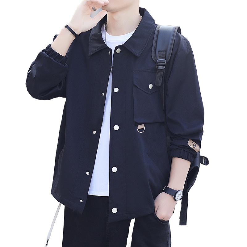 Jeep Minimalist Workwear Windbreaker Jacket - Trendy Korean Style JPGRH694H01