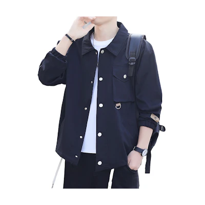 Jeep Minimalist Workwear Windbreaker Jacket - Trendy Korean Style JPGRH694H01