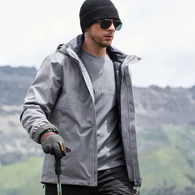 Jeep 户外3合1可拆卸抓绒防水防风夹克 JP042094082 3