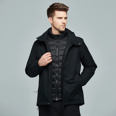 Jeep 户外3合1可拆卸抓绒防水防风夹克 JP042094082 8