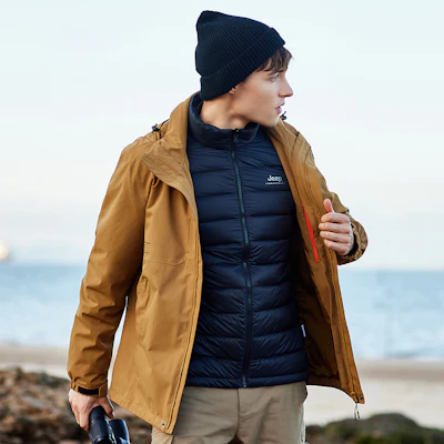 Jeep 户外3合1可拆卸抓绒防水防风夹克 JP042094082 12