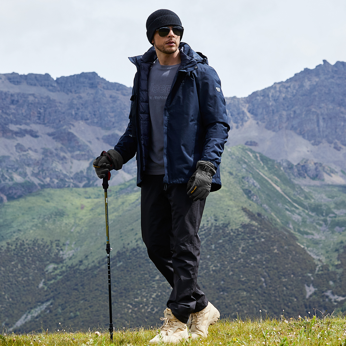 Details for Jeep 户外3合1可拆卸抓绒防水防风夹克 JP042094082