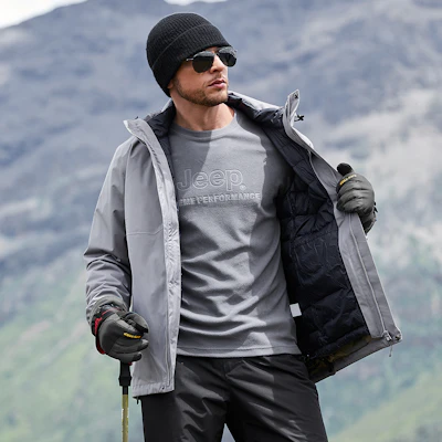 Jeep 户外3合1可拆卸抓绒防水防风夹克 JP042094082 1