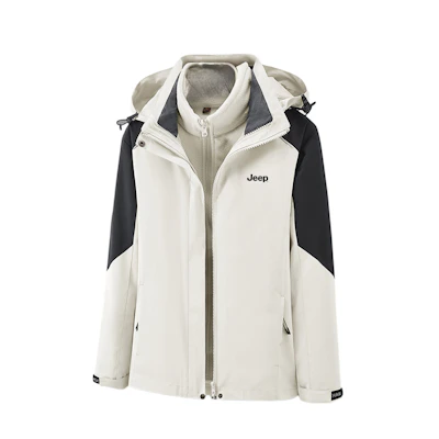 Jeep Outdoor 3-in-1 Jacket Unisex, Detachable Fleece, Hooded, Durable & Stylish P834MWJ426-1