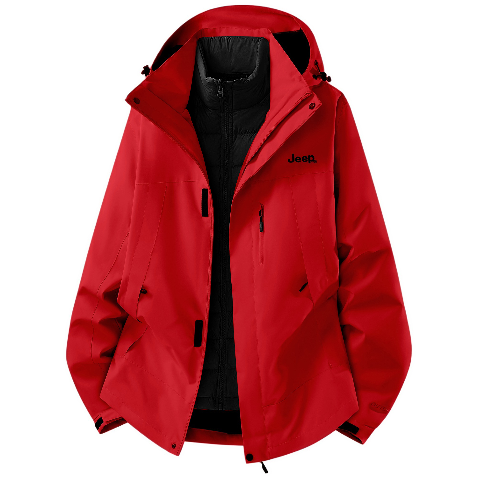 Jeep Outdoor 3-in-1 Jacket with Detachable Liner, Waterproof & Unisex Casual Wear P844MWF205