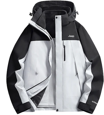 Jeep户外三合一防水夹克,可拆卸内衬,男女通用休闲外套 P844MWF205 4