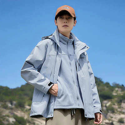 Jeep户外三合一防水夹克,可拆卸内衬,男女通用休闲外套 P844MWF205 12