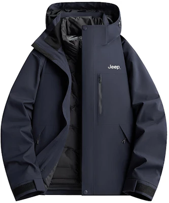 Jeep户外三合一防水夹克,可拆卸内衬,男女通用休闲外套 P844MWF205 46