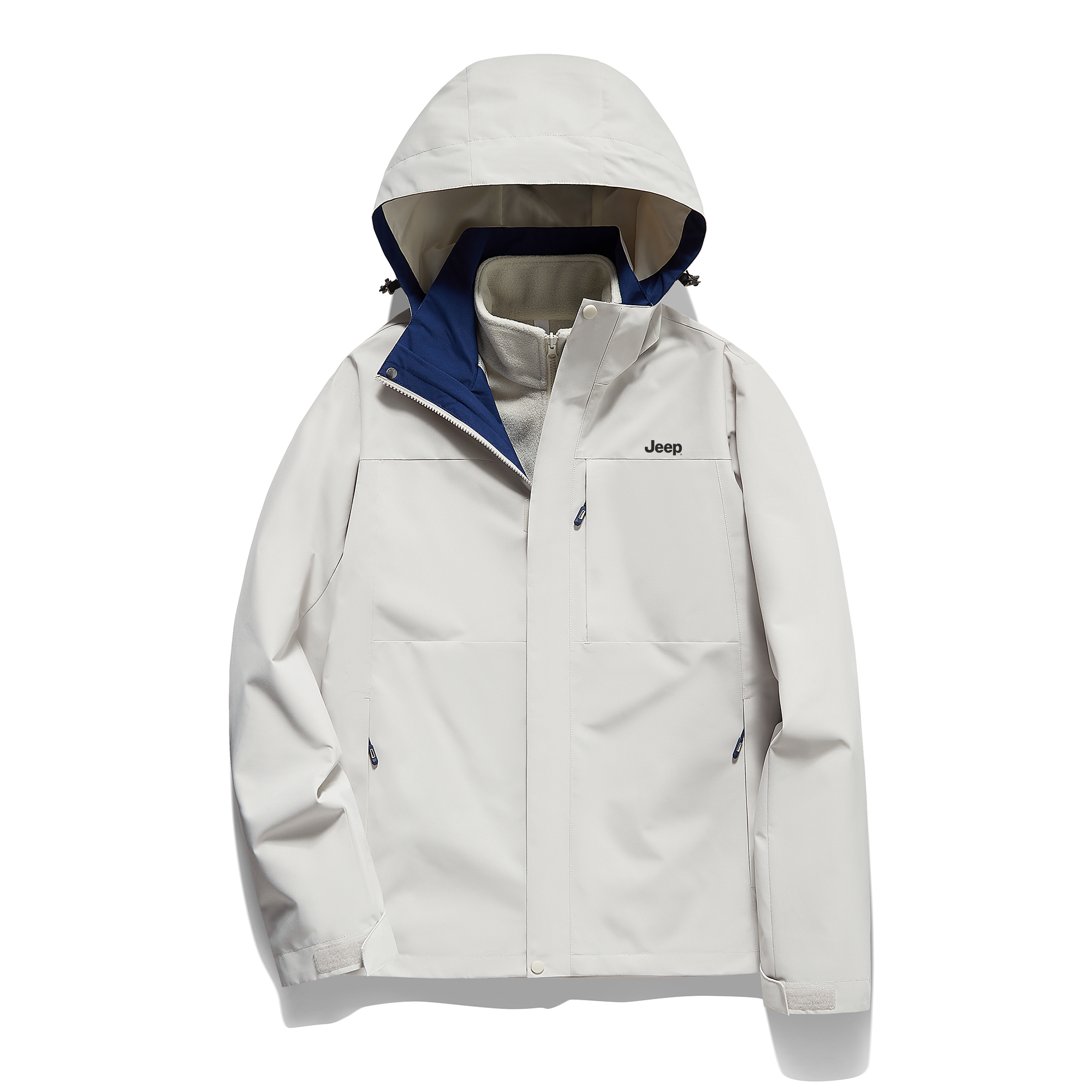 Jeep Outdoor 3-in-1 Waterproof Windproof Durable Hooded Jacket Unisex P843MWJ665