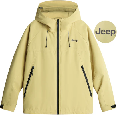 Jeep户外三合一防水防风徒步露营夹克男女通用款P844MWF330-jd P844MWF330-JD 2