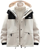 Jeep Outdoor 3-in-1 Waterproof Windproof Jacket with Detachable Fleece P744MWJ081-0-Hy Jeep Outdoor 3-in-1 Waterproof Windproof Jacket with Detachable Fleece P744MWJ081-0-Hy