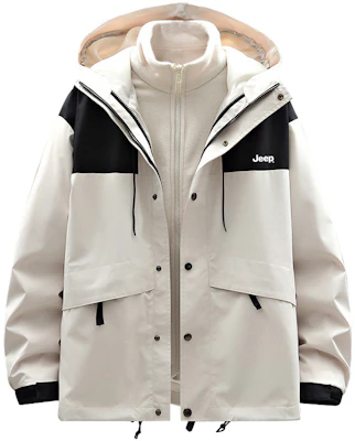 Jeep Outdoor 3-in-1 Waterproof Windproof Jacket with Detachable Fleece P744MWJ081-0-Hy Buy Jeep Outdoor 3-in-1 Waterproof Windproof Jacket with Detachable Fleece P744MWJ081-0-Hy