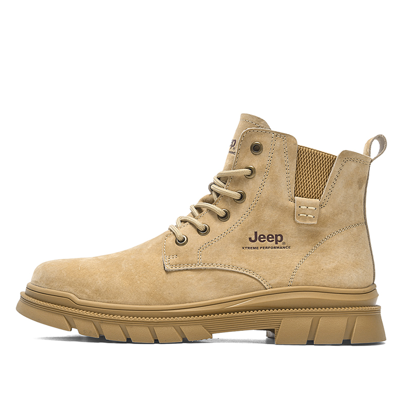 Jeep Outdoor British Style Thick-Soled Ankle Work Boots Camel P440911050