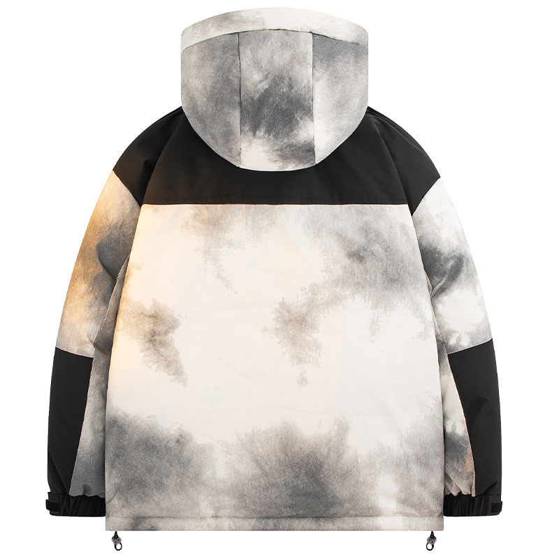 Lookbook Jeep 户外迷彩拼接羽绒服 男女同款 - 标志防风保暖外套 P84JMWD026