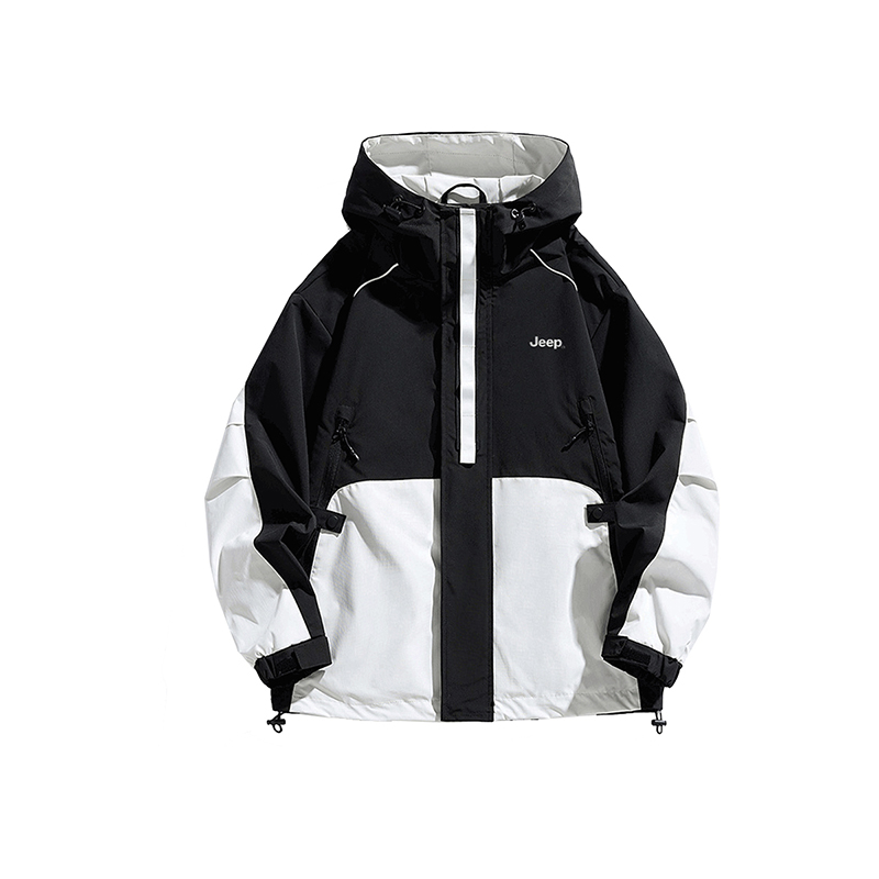 Jeep Outdoor Colorblock Waterproof Windbreaker Jacket Unisex P843MWJ189