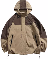 Jeep Outdoor Colorblock Windproof Waterproof Adjustable Hooded Jacket Unisex P841MWJ479M
