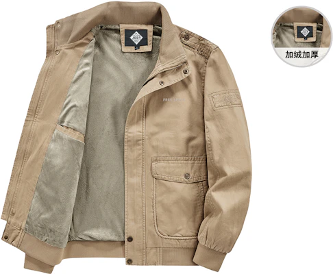 Jeep Outdoor Commuter Fleece-Lined Warm Jacket with Letter Print Unisex JHZ2231A Buy Jeep Outdoor Commuter Fleece-Lined Warm Jacket with Letter Print Unisex JHZ2231A
