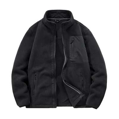 Jeep Outdoor Fleece Jacket Thickened Warm Solid Color Casual Coat HDS0295