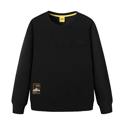 Jeep Outdoor Heavyweight Cotton Logo Embroidered Casual Crewneck Sweatshirt - Men P743MKJ424