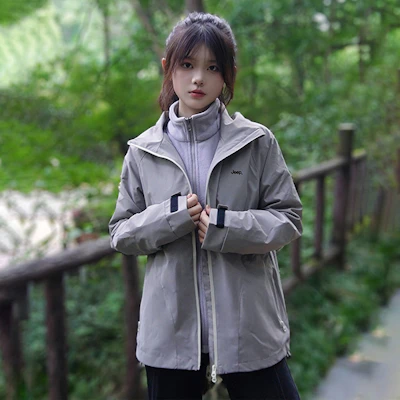 Jeep户外徒步防水防风3合1夹克男女款休闲外套 P844MWF124 9