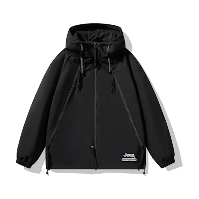 Jeep Outdoor Hooded Windproof Water-Resistant Jacket Unisex Casual Style P741MWJ121