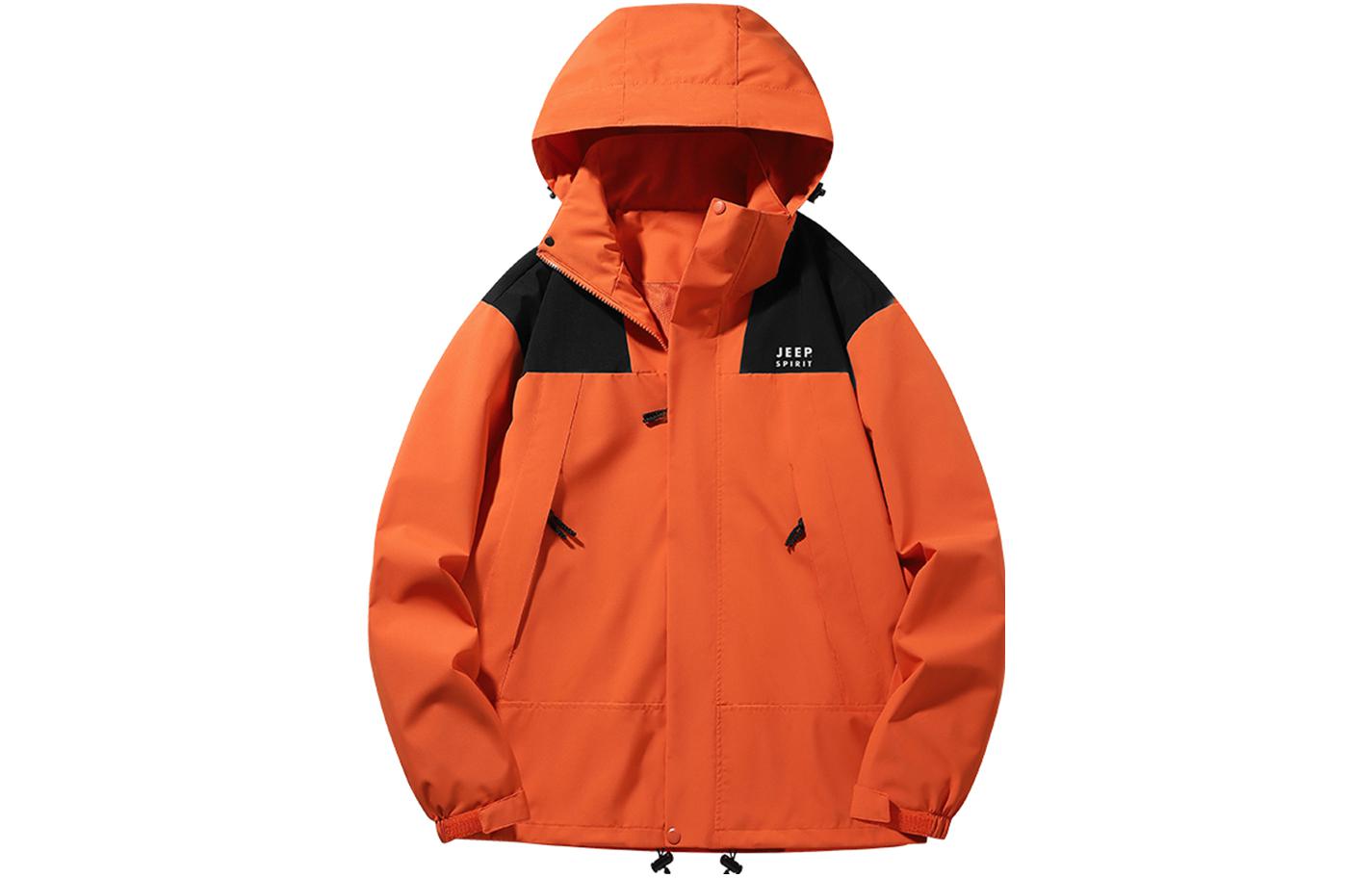 Jeep Outdoor Hooded Zip Jacket Long-sleeve Windbreaker 23MB773JC3657