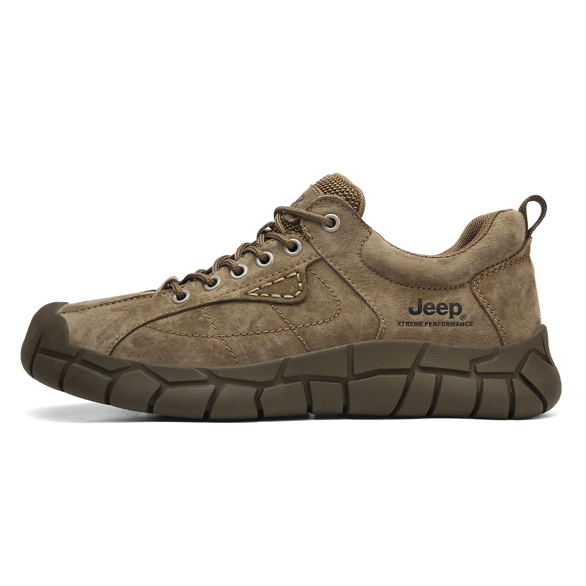 Jeep Outdoor Leather Hiking Shoes - Low Top, Non-Slip, Casual Running P331292616