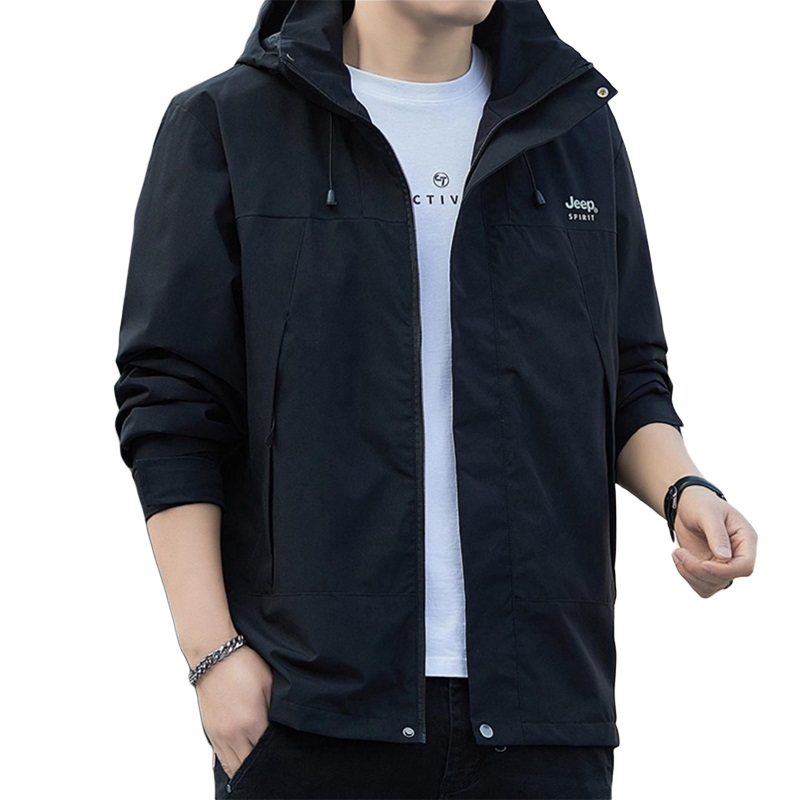 Jeep Outdoor Lightweight Breathable Jacket Unisex Hooded Casual Long Sleeve 24MA783JC7339