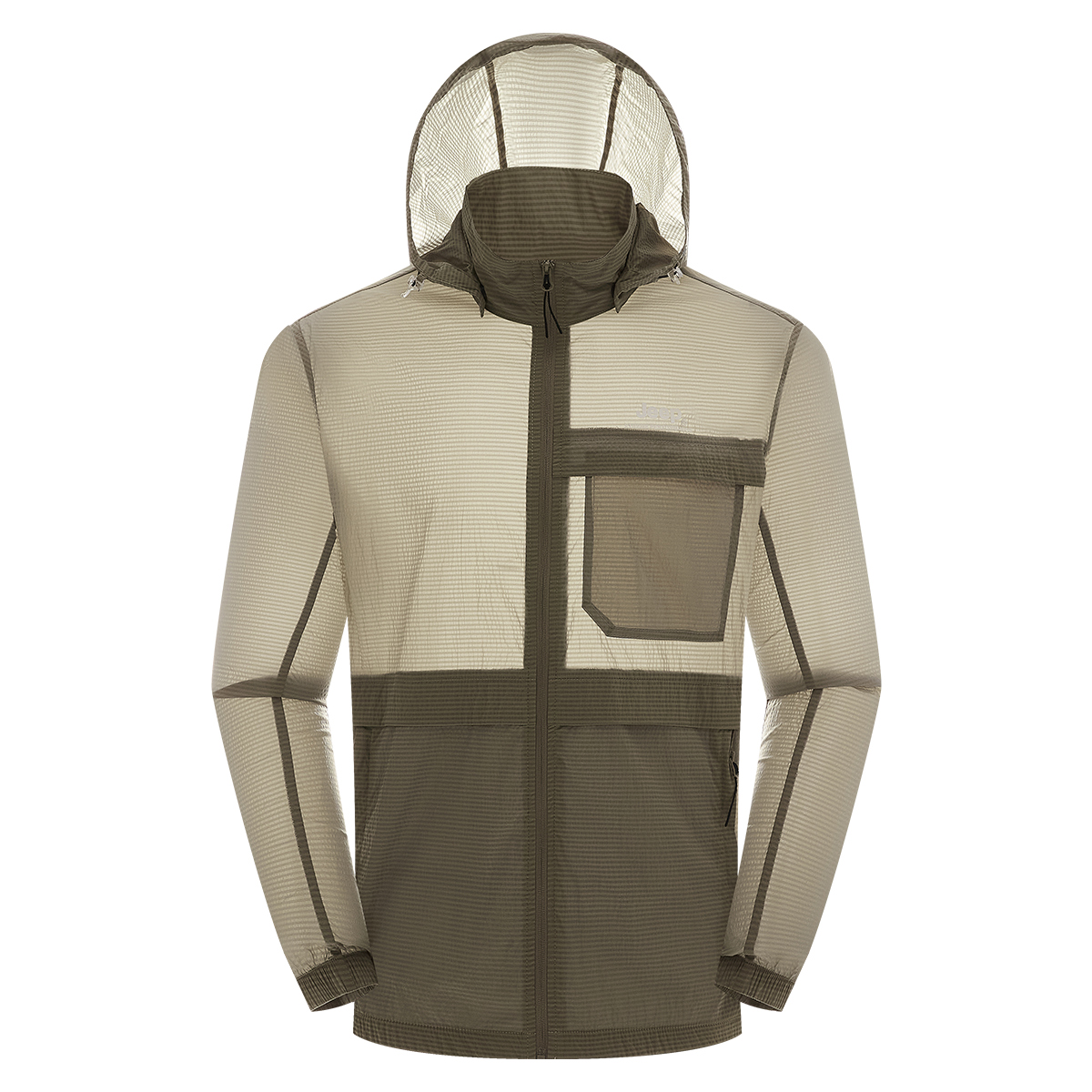 Jeep Outdoor Lightweight Water-Resistant UV Protection Windbreaker Khaki . JXP212095231