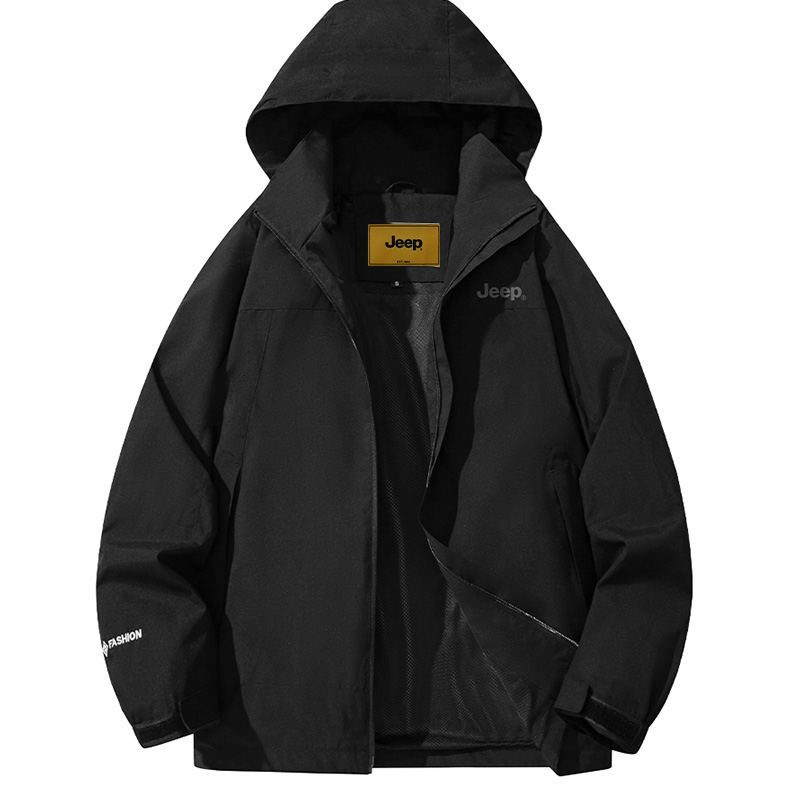 Jeep Outdoor Lightweight Waterproof Windproof Unisex Jacket - Hooded & Stylish P843MWJ197