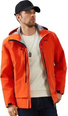 Jeep户外豪华系列防水防风登山夹克男女连帽款 P733MWF076B 7