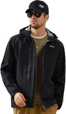 Jeep户外豪华系列防水防风登山夹克男女连帽款 P733MWF076B 11