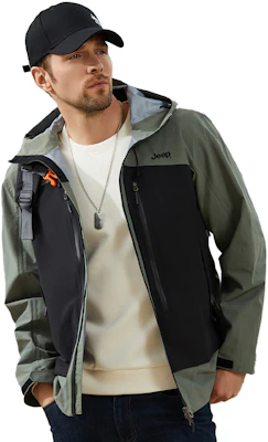 Jeep户外豪华系列防水防风登山夹克男女连帽款 P733MWF076B Shop Jeep户外豪华系列防水防风登山夹克男女连帽款 P733MWF076B