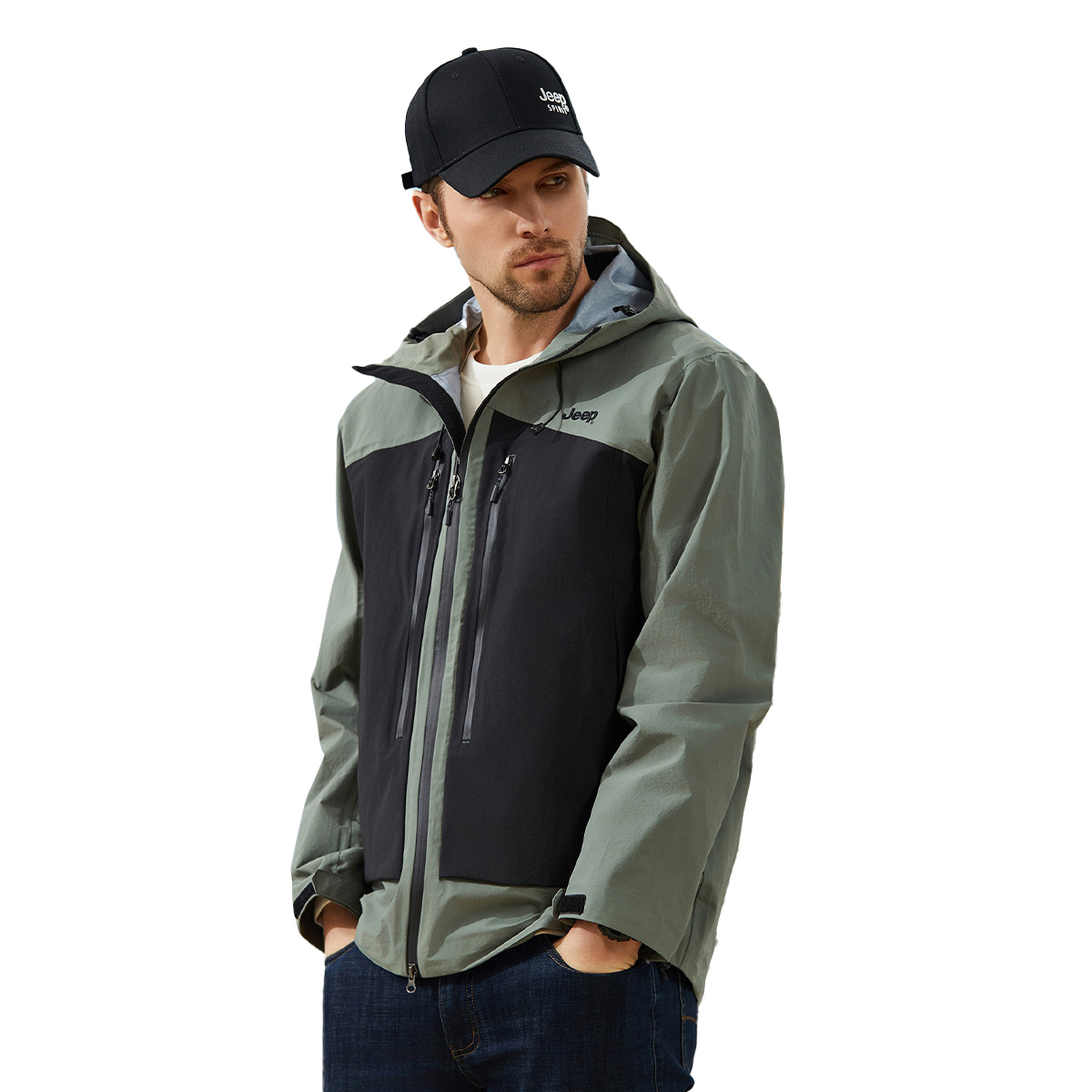 Purchase Jeep户外豪华系列防水防风登山夹克男女连帽款 P733MWF076B
