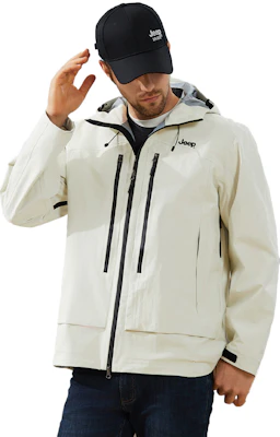 Jeep户外豪华系列防水防风登山夹克男女连帽款 P733MWF076B 2