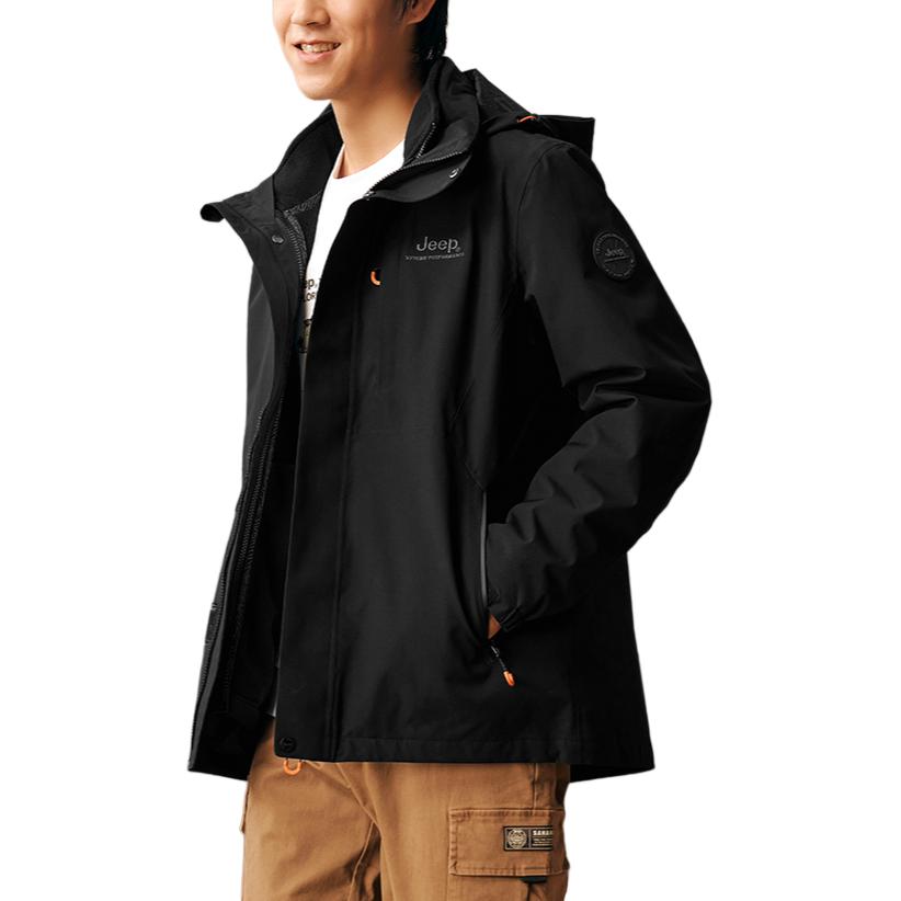 Details for Jeep 戶外系列防水防風可拆帽外套 男女適用 J432074003