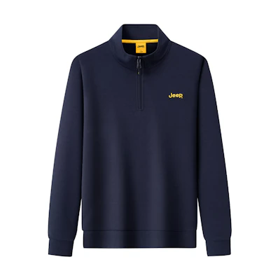 Jeep Outdoor Silk Blend Half-Zip Breathable Unisex Casual Sweatshirt P733MKJ065A
