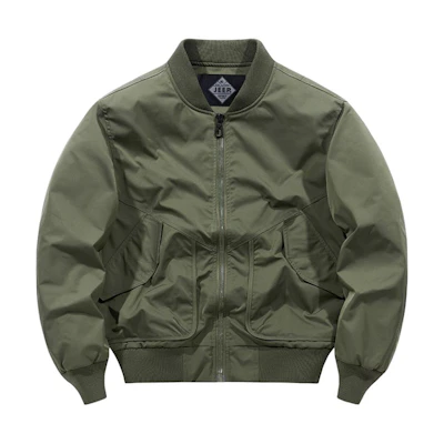 Jeep Outdoor Solid Color Zip-Up Stand Collar Jacket JP9083