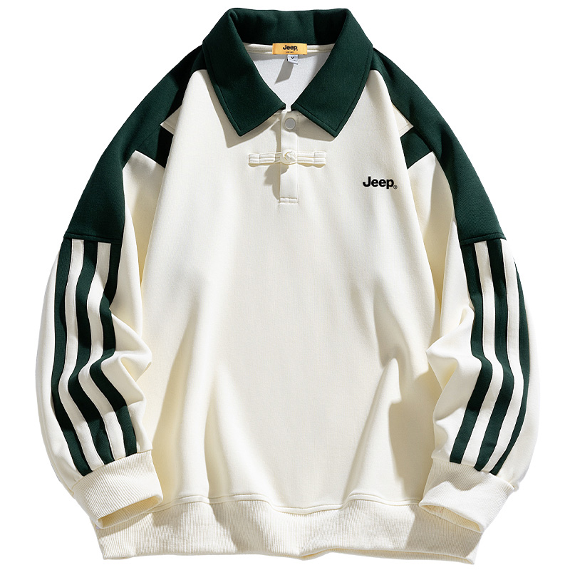 Jeep Outdoor Striped Long-Sleeve Sweatshirt - American Style P843MKJ177