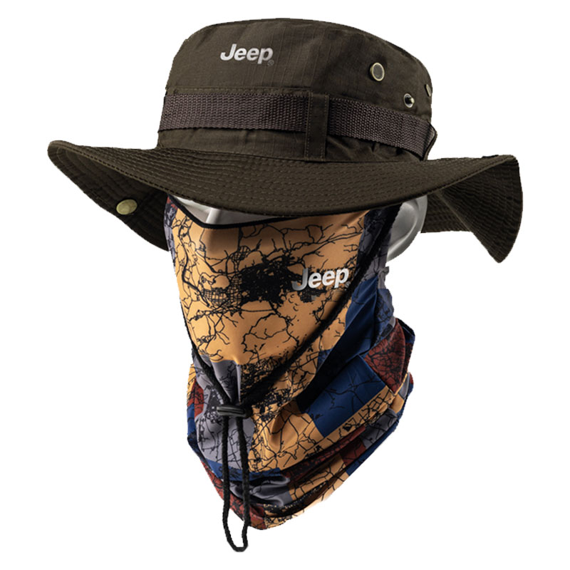 Jeep Outdoor UV Protection Fishing Bucket Hat - Unisex Summer Sun Hat Fishermans Hat Set 1709